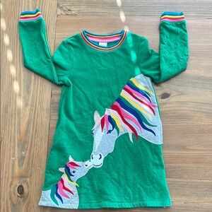Mini Boden Embroidered Horse Dress, size 7-8